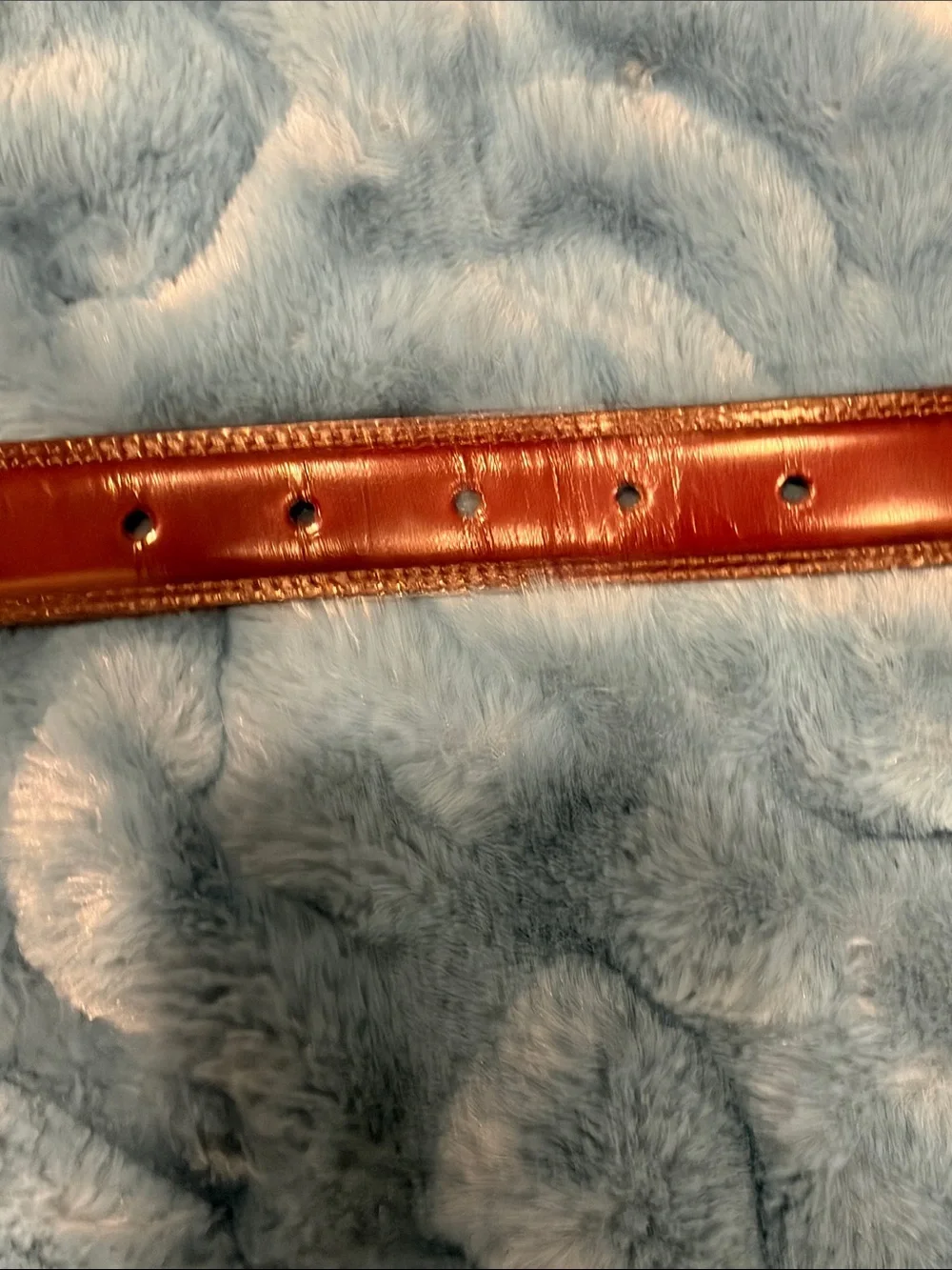 Genuine leather 1 inch brown belt gold buckle 34 GUC